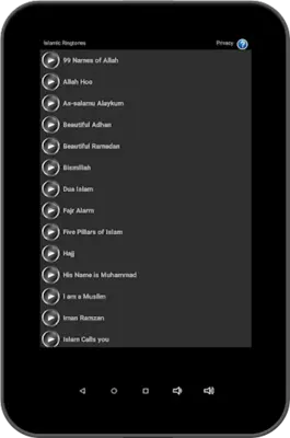 Islamic Ringtones android App screenshot 1